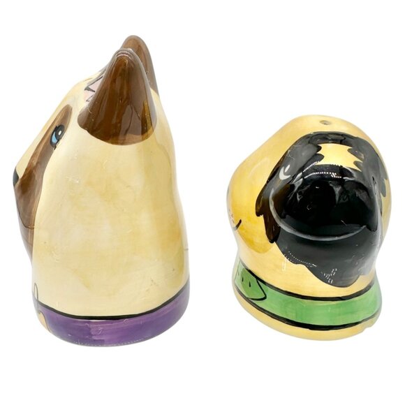 Hand-Painted Ceramic Dog Salt and Pepper Shakers Fun Collectible Tableware - Picture 8 of 8